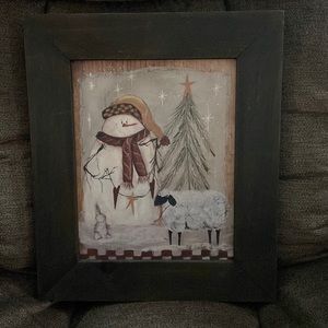 Beautiful primitive 12 x 14 wood picture. Zero flaws